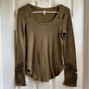 Free People Thermal - Olive Green